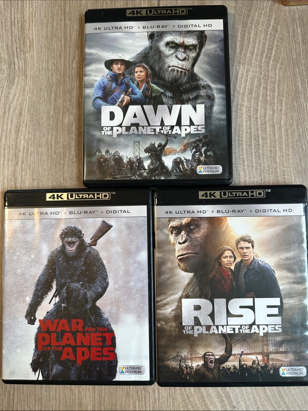 Planet of the Apes Trilogy 4K UHD Blu-ray Digital Complete 3-Movie Set